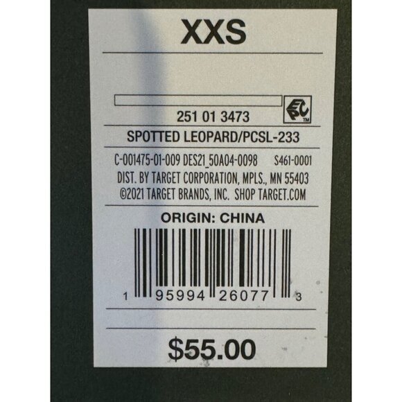 Sandy Liang Dress Women XXS Black White Cotton Leopard Print Ruffle Midi NWT - Picture 14 of 15